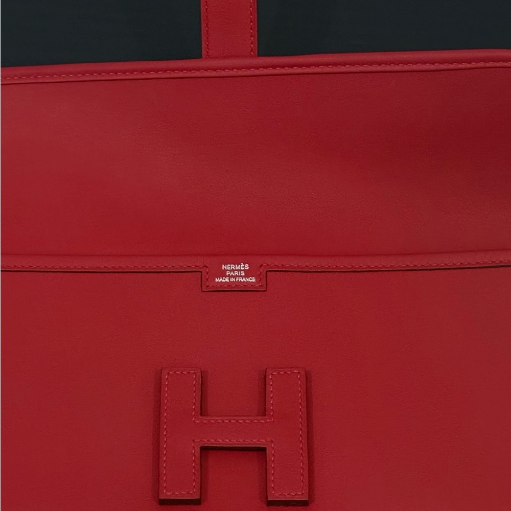 Hermes Jige Elan 29 Rouge Tomate Clutch - Picture 5 of 12